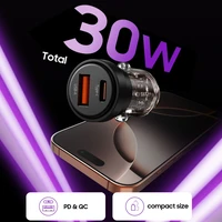 Tech-Protect CC03 30W auto lādētājs 2 porti USB-A / USB-C melns