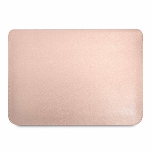 Guess Saffiano Triangle Logo apvalks 16" klēpjdatoram - rozā