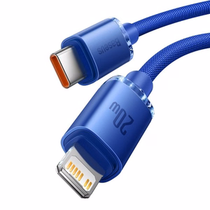 USB kabelis Baseus Crystal Shine mBlue Type-C / Lightning 200cm (līdz 20W)