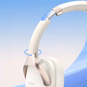 Bezvadu austiņas Acefast H2 baltas (Bluetooth 5.3 / aktīvā trokšņa slāpēšana)