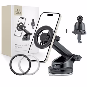 TECH-PROTECT N56 MAGNĒTISKS MAGSAFE PANEĻA UN VENTILĀCIJAS AUTO TURĒTĀJS MELNS