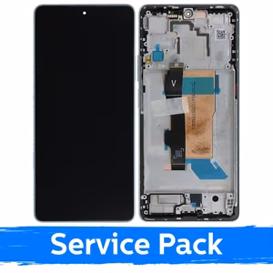 LCD displejs saderīgs ar Xiaomi Poco F5 5G ar rāmi / balts / (Service Pack)
