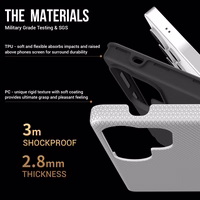 Perfekcionistu trīsstūra korpuss Samsung S928 S24 Ultra sudraba krāsā