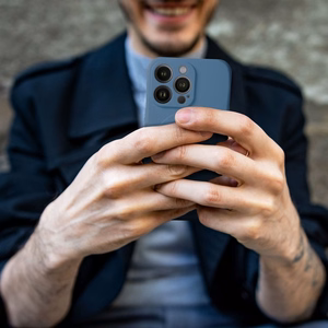 SILICONE MAG COVER viedtālruņa apvalks, saderīgs ar MagSafe, IPHONE 12 zils