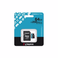 Kingston Atmiņas karte 64GB microSDXC Canvas Go Plus Gen4 200MB/s A2 U3 V30 + adapteris