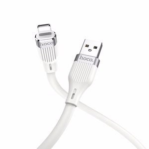 USB kabelis Hoco U72 Lightning 1,2 m silikona balts