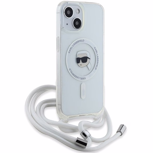 Karl Lagerfeld Crossbody IML Karl Head Magnētiskais viedtālruņa apvalks iPhone 15 / 14 / 13 – caurspīdīgs