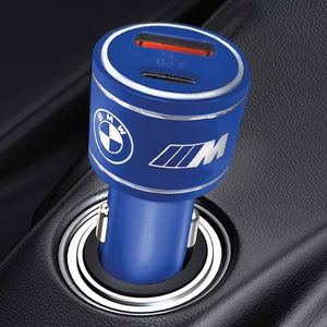 BMW M Edition PD-QC 3.0 20W auto ladetajs - Zils/Melns