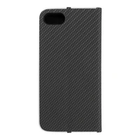 Viedtālruņa apvalks (m) - LUNA Book Carbon IPHONE 7 / 8 / SE 2020 / SE 2022 melns (m)