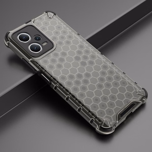 Honeycomb viedtālruņa apvalks Xiaomi Redmi Note 12 5G / Poco X5 5G bruņu hibrīda apvalks melns