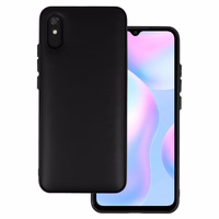 Ādas 3D viedtālruņa apvalks Xiaomi Redmi 9A dizains 1 melns