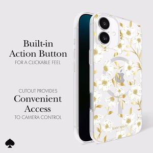 Kate Spade New York Protective Gems MagSafe - Case for iPhone 16 Plus (Sunshine Floral)