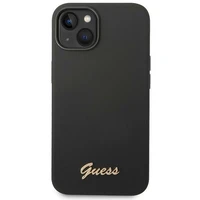 Guess GUHCP14MSLSMK iPhone 14 Plus 6.7 "melns/melns cietais apvalks Silicone Vintage Gold Logo