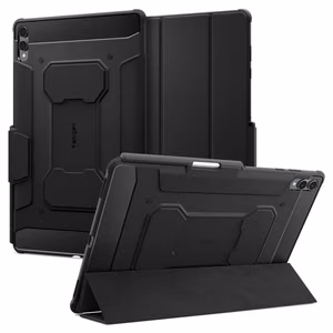 Spigen Rugged Armor „Pro“ apvalks Samsung Galaxy Tab S11 Ultra 14.6 planšetdatoram - melns