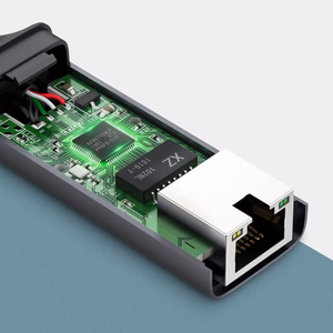Ugreen ārējais tīkla adapteris RJ45 - USB Type C (1000 Mbps / 1 Gbps) Gigabit Ethernet pelēks (CM199)