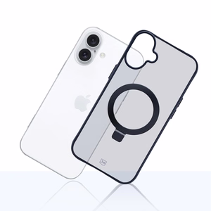 3mk Smoke viedtālruņa apvalks Mag&Stand Apple iPhone 16 - melns