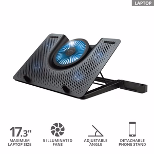 Trust GXT 1125 Quno portatīvā datora statīvs melns 43.2 cm (17")