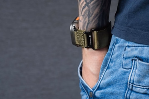 FORCELL F-DESIGN FA05 neilona siksniņa APPLE pulkstenim 38 / 40 / 41 mm zaļa