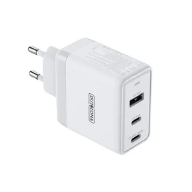 Dux Ducis Duzzona sienas lādētājs T1 GaN - USB + 2x USB-C - PD 65W balts