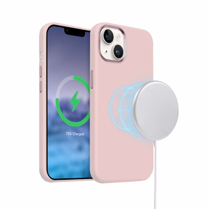 Crong Color Cover LUX Magnetic vāciņš ierīcei iPhone 15 Plus, saderīgs ar MagSafe, rozā