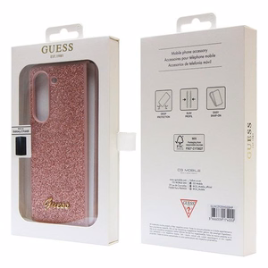 Guess Glitter Script viedtālruņa apvalks Samsung Galaxy Z Fold 5 - rozā