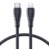 Joyroom Surpass Series A11 Lightning / USB-C 20W 1.2 m kabelis - melns
