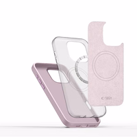 Tech-Protect Silikona PU MagSafe iPhone 16 Pro apvalks (m) - rozā