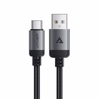 Acefast C20-04 USB-A - USB-C kabelis 480Mb/s 3A 1,2 m - melns