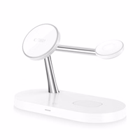 Tech-Protect A12 3in1 MagSafe indukcijas lādētājs viedtālrunim / austiņām / viedpulkstenim - balts