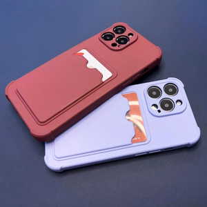 Card Armor Case чехол-кошелёк для iPhone 13 Pro силиконовый с воздушной подушкой оранжевый