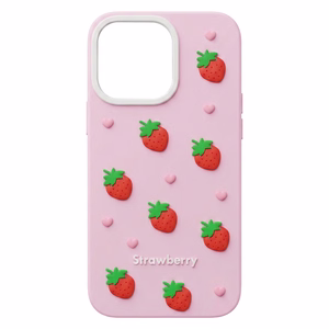 Zemeņu maciņš iPhone 11 rozā