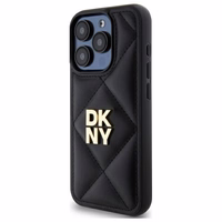 DKNY Quilted Stack Logo viedtālruņa apvalks iPhone 15 Pro Max - melns