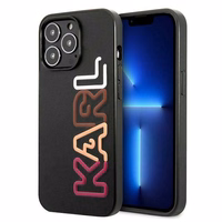 Viedtālruņa apvalks Karl Lagerfeld Multipink Brand iPhone 13 Pro / iPhone 13 - melns