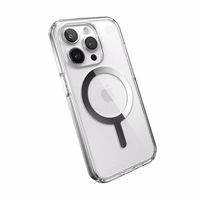 Speck Presidio Perfect-Clear MagSafe - iPhone 15 Pro maciņš (Clear / Chrome Finish / Serene sudrabs)