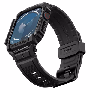 Spigen Rugged Armor Чехол для Apple Watch 10 46mm - чёрный