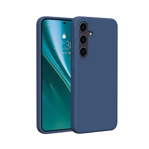 Силиконовый чехол Etteri Mag для Samsung Galaxy S25 Edge тёмно-синий
