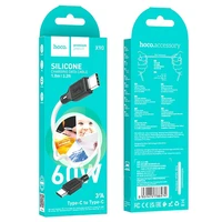 Kabelis USB-C uz USB-C Hoco 3A 60W 1 m X90 balts