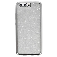 Elektro Glitter apvalks HUAWEI P10 sudraba