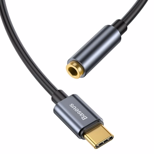 Baseus adapteris L54 USB-C uz ligzdu 3,5 mm tumši pelēks