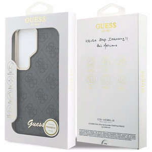 Guess maciņš 4G Script MagSafe priekš Samsung Galaxy S26 Ultra melns