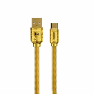 Кабель USB WK Design "Golden Series" золотой Type-C 100 см (до 6A)