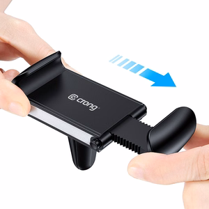Crong Universal Smart automašīnas tālruņa turētājs 4–6.5" tālruņiem, melns