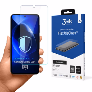 Hibrīdais stikls 3mk FlexibleGlass paredzēts Samsung Galaxy S25+