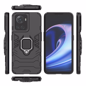 Ring Armor bruņots hibrīda apvalks ar magnētisko turētāju OnePlus Ace Melns
