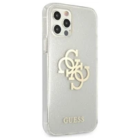 Guess GUHCP12LPCUGL4GTR iPhone 12 Pro Max 6.7" caurspīdīgs cietais apvalks Spīdums 4G Liels Logotips