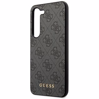 Guess GUHCS23SG4GFGR S23 S911 pelēks/pelēks cietais apvalks 4G Metal Gold Logo