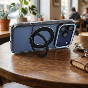 Case for iPhone 11 Frame Circle Stand compatible with MagSafe black