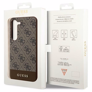 Guess 4G Stripe Collection viedtālruņa apvalks Samsung Galaxy S24+ - brūns