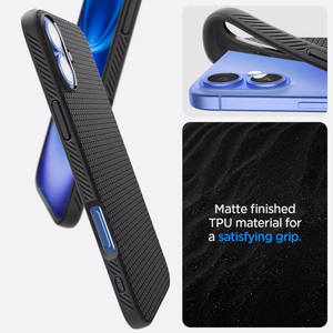 Spigen Liquid Air viedtālruņa apvalks iPhone 16 Plus – melns