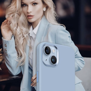 Crong Color Cover LUX Magnetic vāciņš ierīcei iPhone 15 Plus, saderīgs ar MagSafe, zils